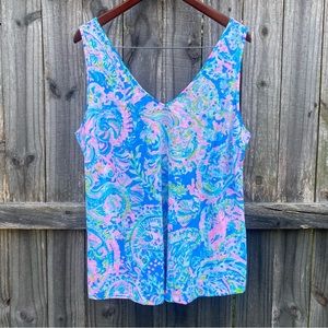 Women’s Lilly Pulitzer Gigi V-Neck Paisley Tank Top